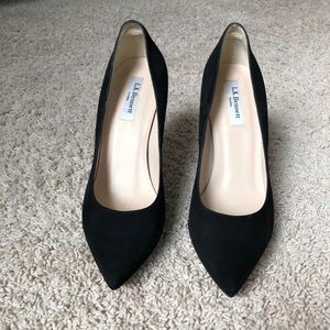L.K. Bennett Black Suede Heels